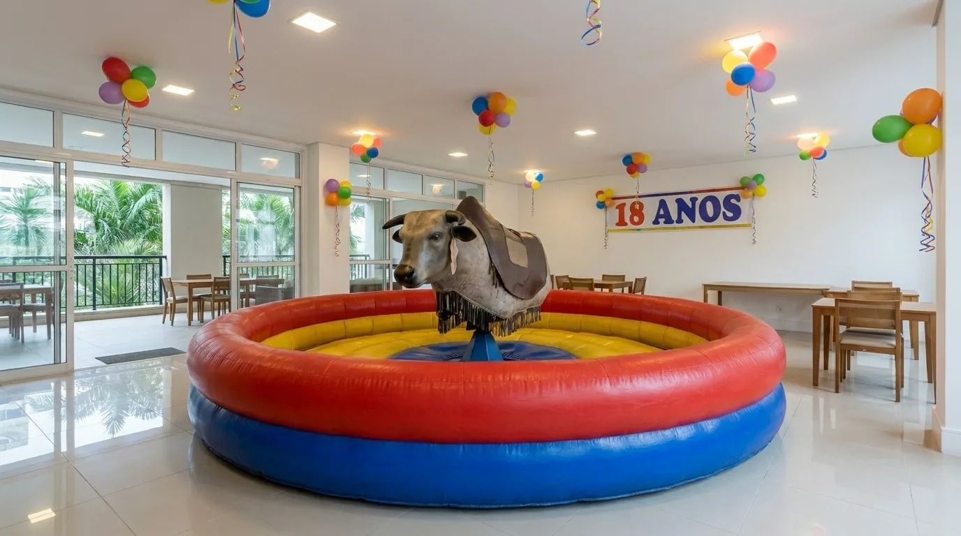 Touro mecânico em Barra da Tijuca para Aniversário 18 anos