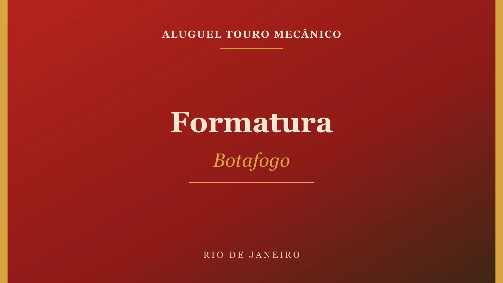 Touro mecânico em Botafogo para Formatura
