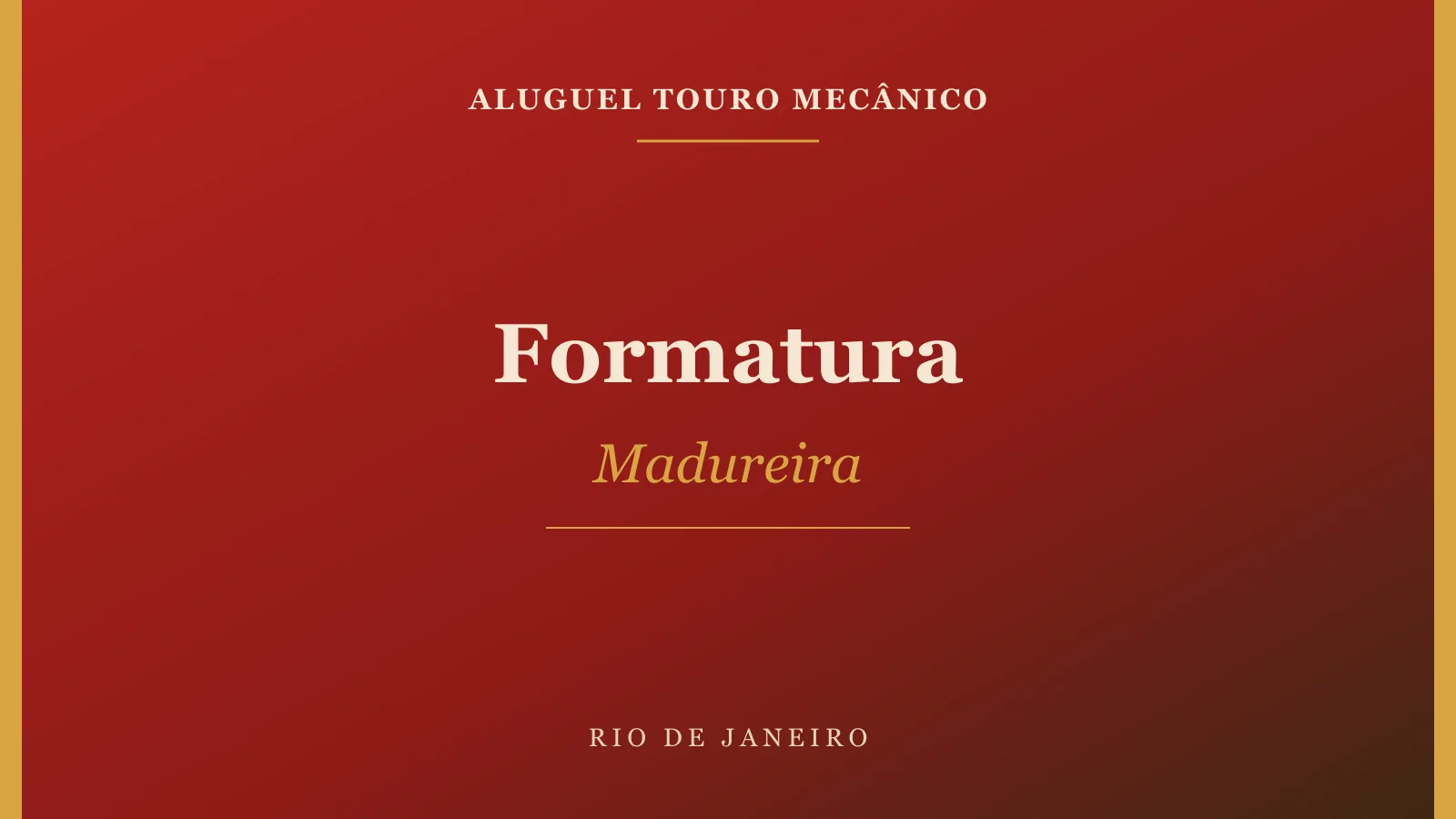 Touro mecânico em Madureira para Formatura