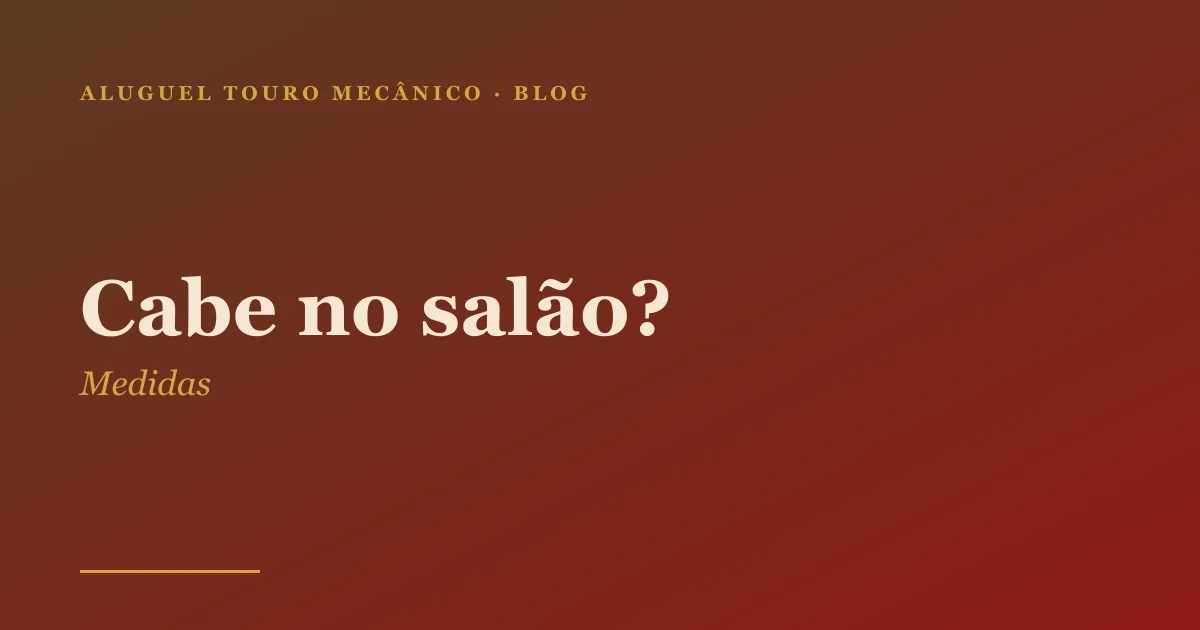 Diagrama de salão de festa de prédio com medidas para touro mecânico